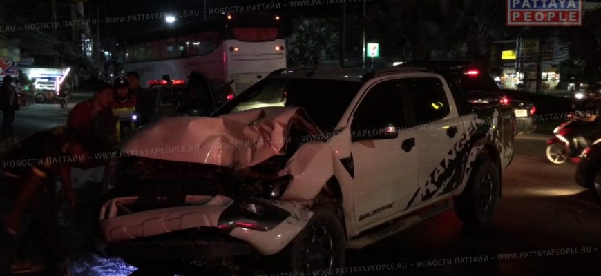 Пьяный водитель скрылся с места аварии в Паттайе