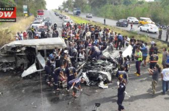 23 человека погибли в Таиланде при столкновении микроавтобуса с грузовиком