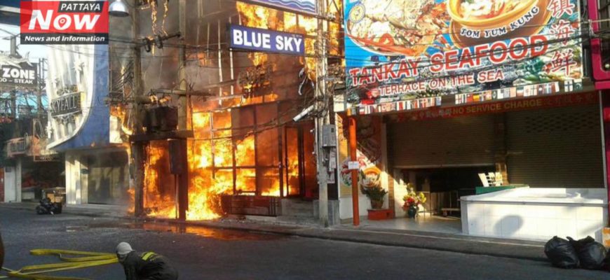 Большой пожар на Walking Street в Паттайе