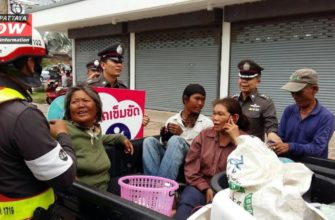 Езда в кузове пикапа в Таиланде запрещена