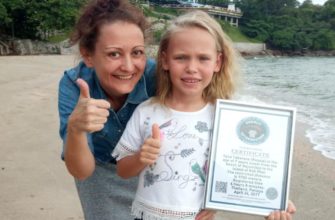 7-летняя девочка из России совершила рекордный заплыв в море Паттайи