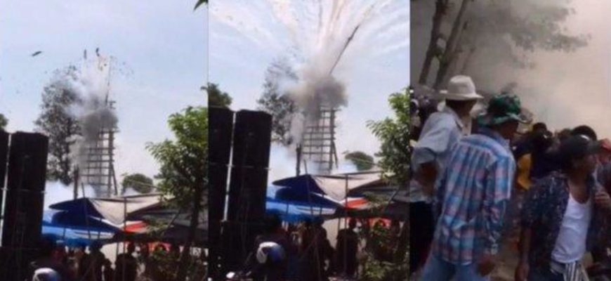 Ракета взорвалась на фестивале в Таиланде