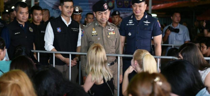 Полицейский рейд на иностранцев в Таиланде
