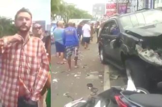 Автомобиль сбил 15 припаркованных мотоциклов в Паттайе
