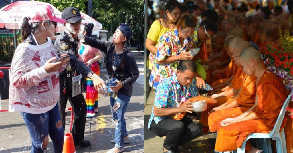 В Сонгкран в Таиланде запретили обливаться водой и мазаться тальком