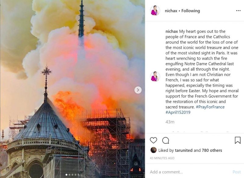 Таиланд скорбит по поводу сгоревшего собора Парижской Богоматери