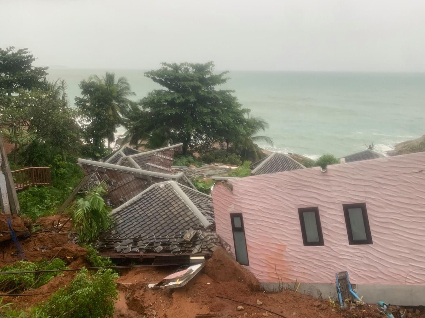 Отель на острове Самуй в Таиланде разрушен дождём