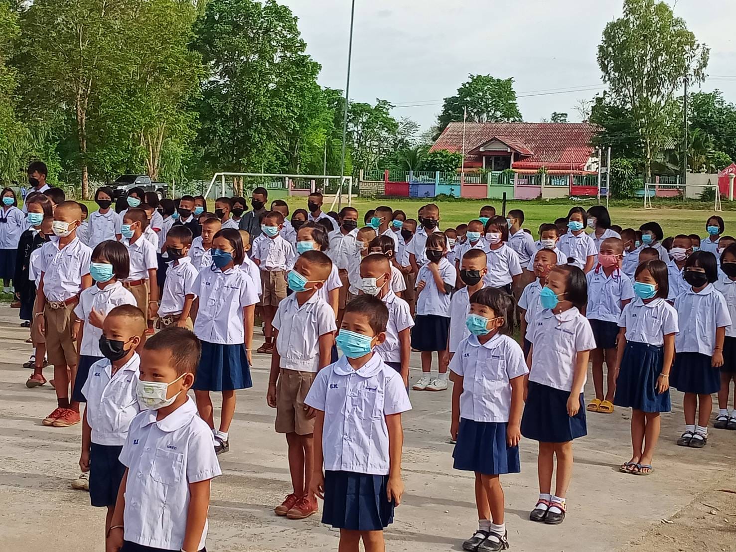 В школу на слонах едут ученики в Таиланде (видео)