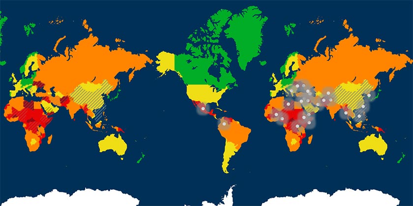 Список самых опасных для посещения стран в 2023 году