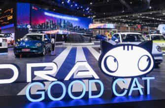 Электромобиль Good Cat Ora от Great Wall Motors представлен на международном автосалоне в Бангкоке (фото: Рейтер)