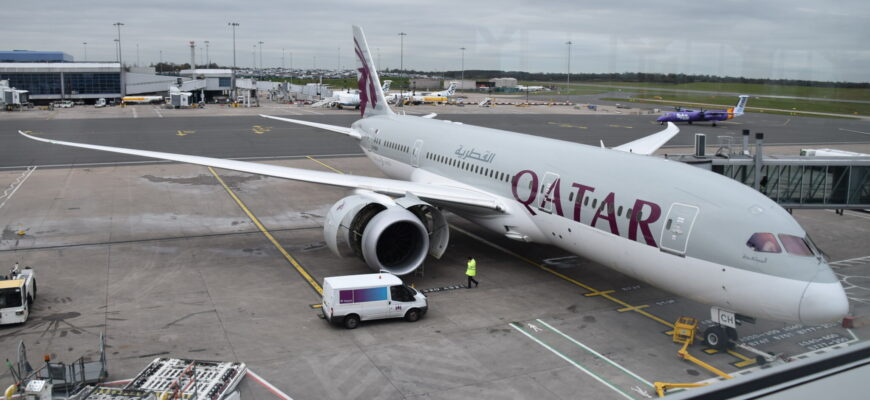 Самолет Боинг 787 Dreamliner авиакомпании Qatar Airways